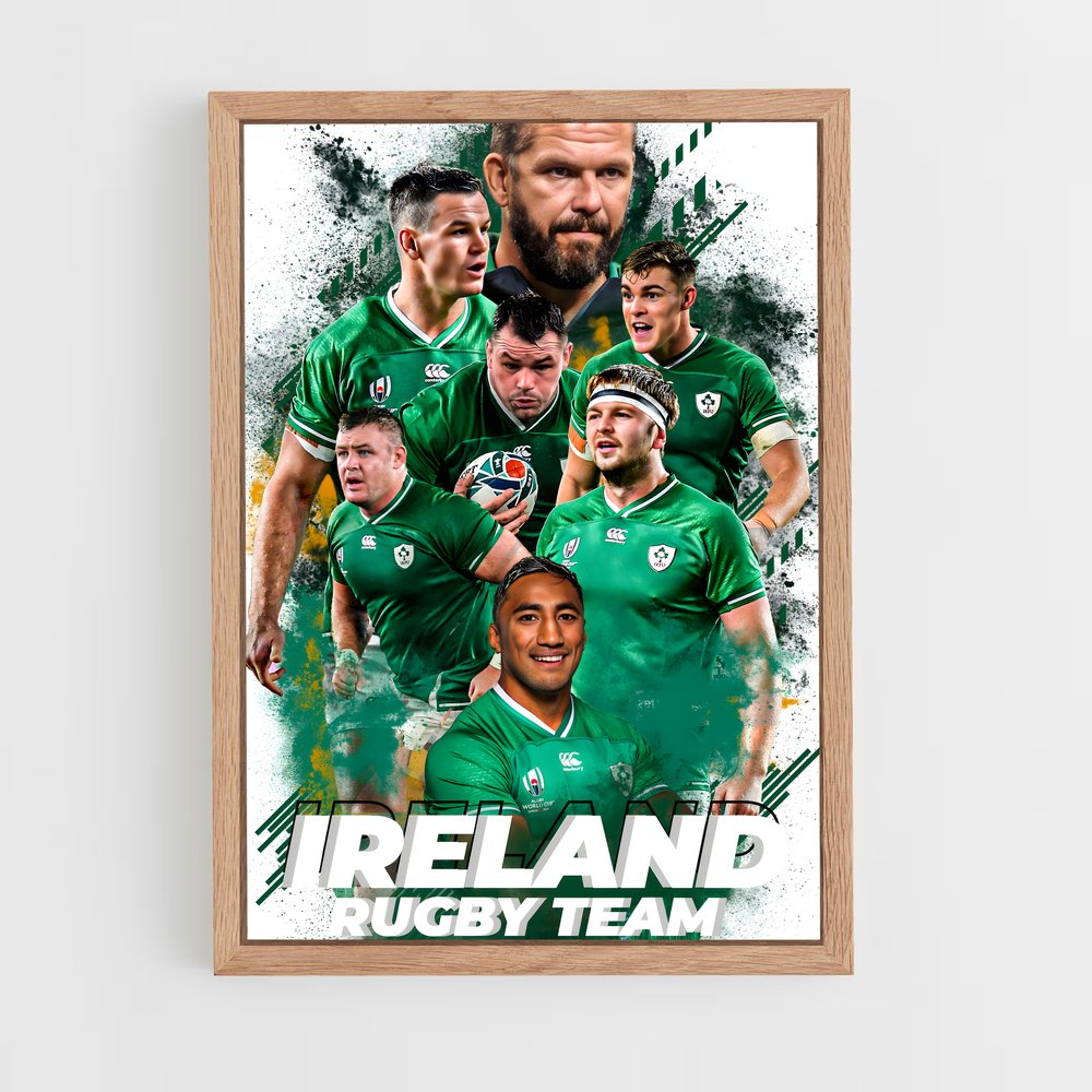 Poster Les Guerriers Verts – affiche Rugby (vue 4)